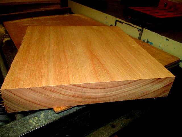 Large Kiln Dried Red Grandis Platter Blank 6 X 6 X 2&quot;