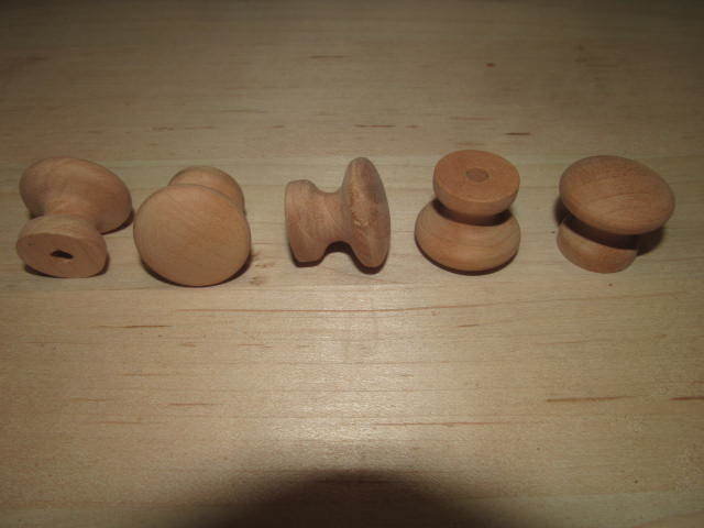 10 FACTORY NEW CHERRY 1&quot; UNFINISHED KNOBS / PULLS K6