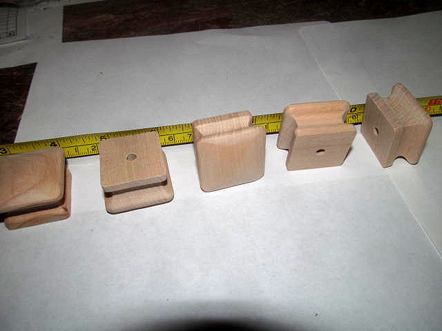 10 NEW SQUARE MAPLE 1 1/4&quot; UNFINISHED KNOBS / PULLS KE