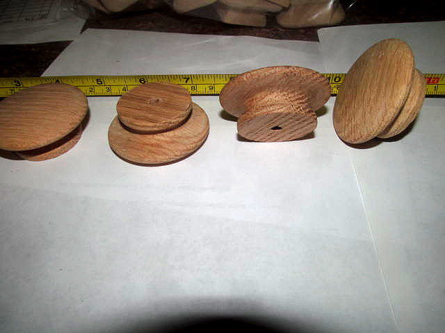 10 FACTORY NEW OAK 2&quot; UNFINISHED KNOBS / PULLS KG
