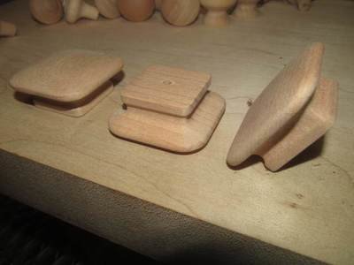 4 NEW SQUARE MAPLE 2&quot; UNFINISHED KNOBS / PULLS KF