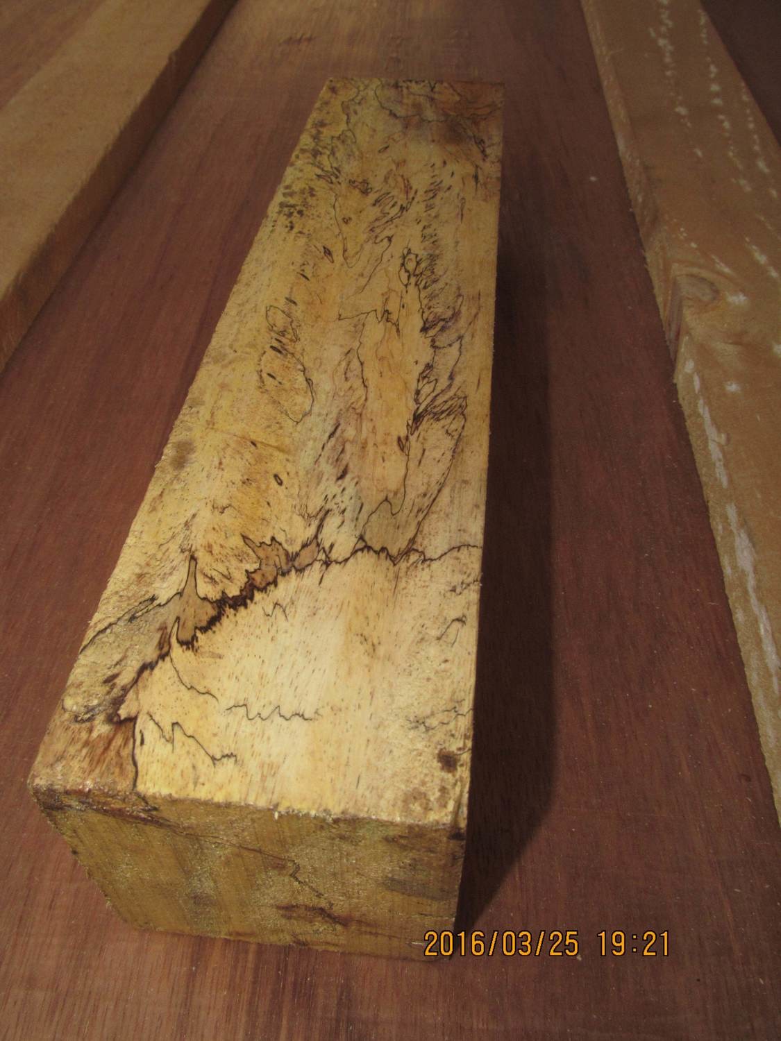 SPALTED TAMARIND TURNING BLANKS 3 X 3 X 12&quot;