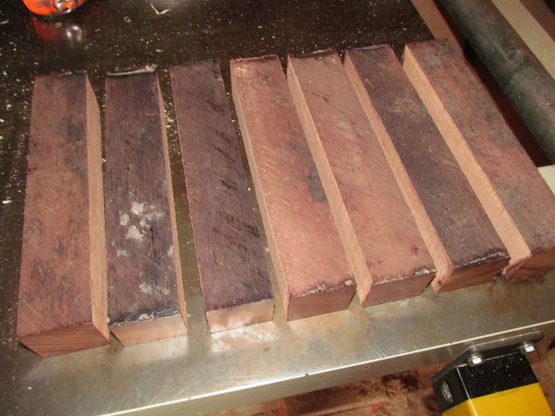 Eight Kiln Dried Purpleheart Turning Blanks  2&quot; X 2&quot; X 11&quot;