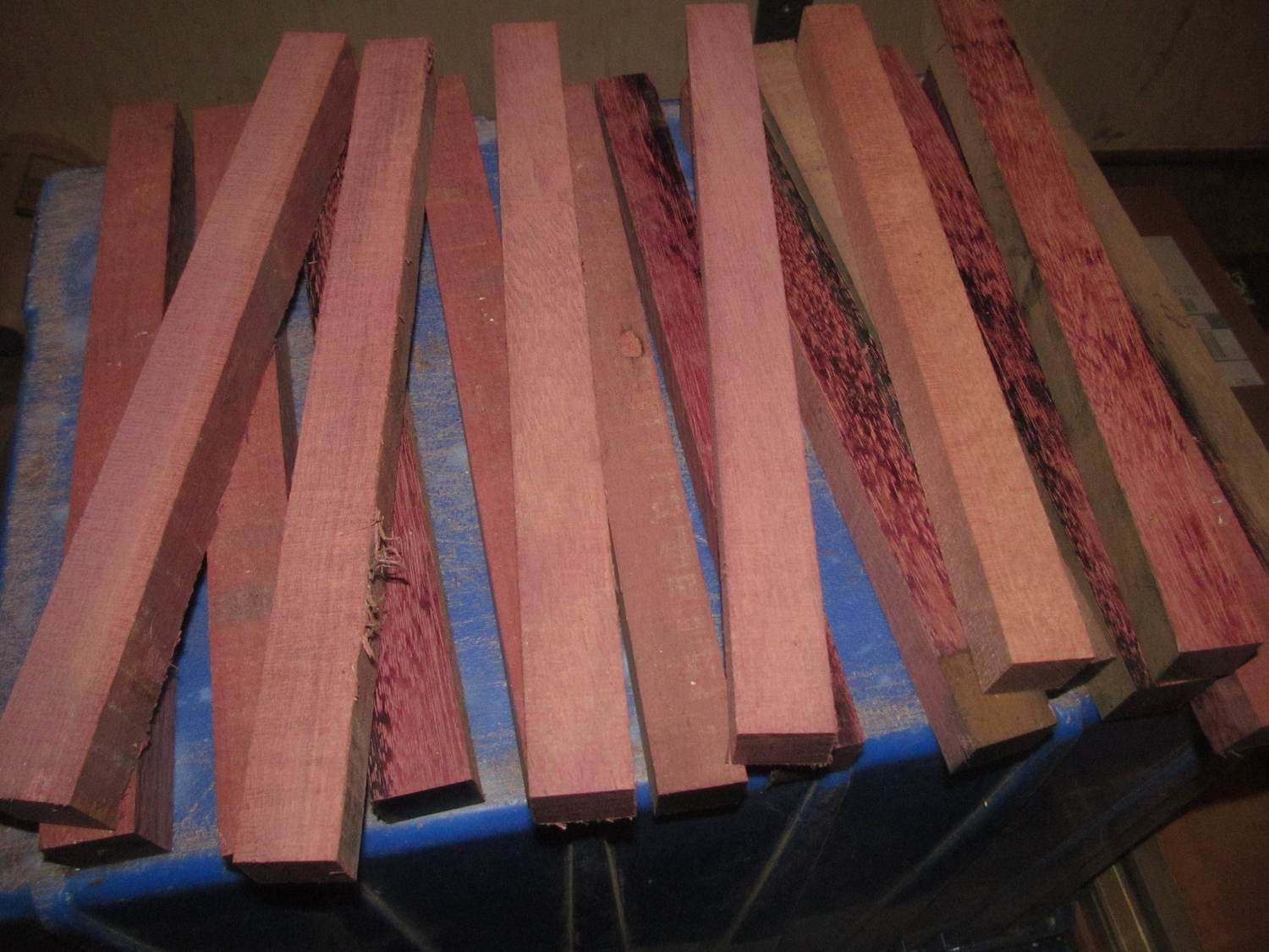 Twenty (20) Purpleheart Pen Spindle Turning Blanks  1&quot; X 1&quot; X 12&quot;