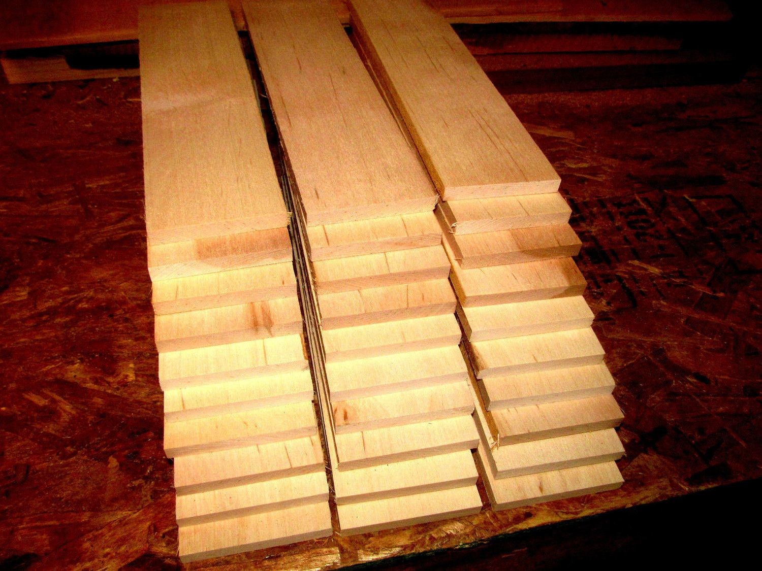 10 PIECES KILN DRIED SANDED BIRCH 12 X 3 X 3/8&quot;