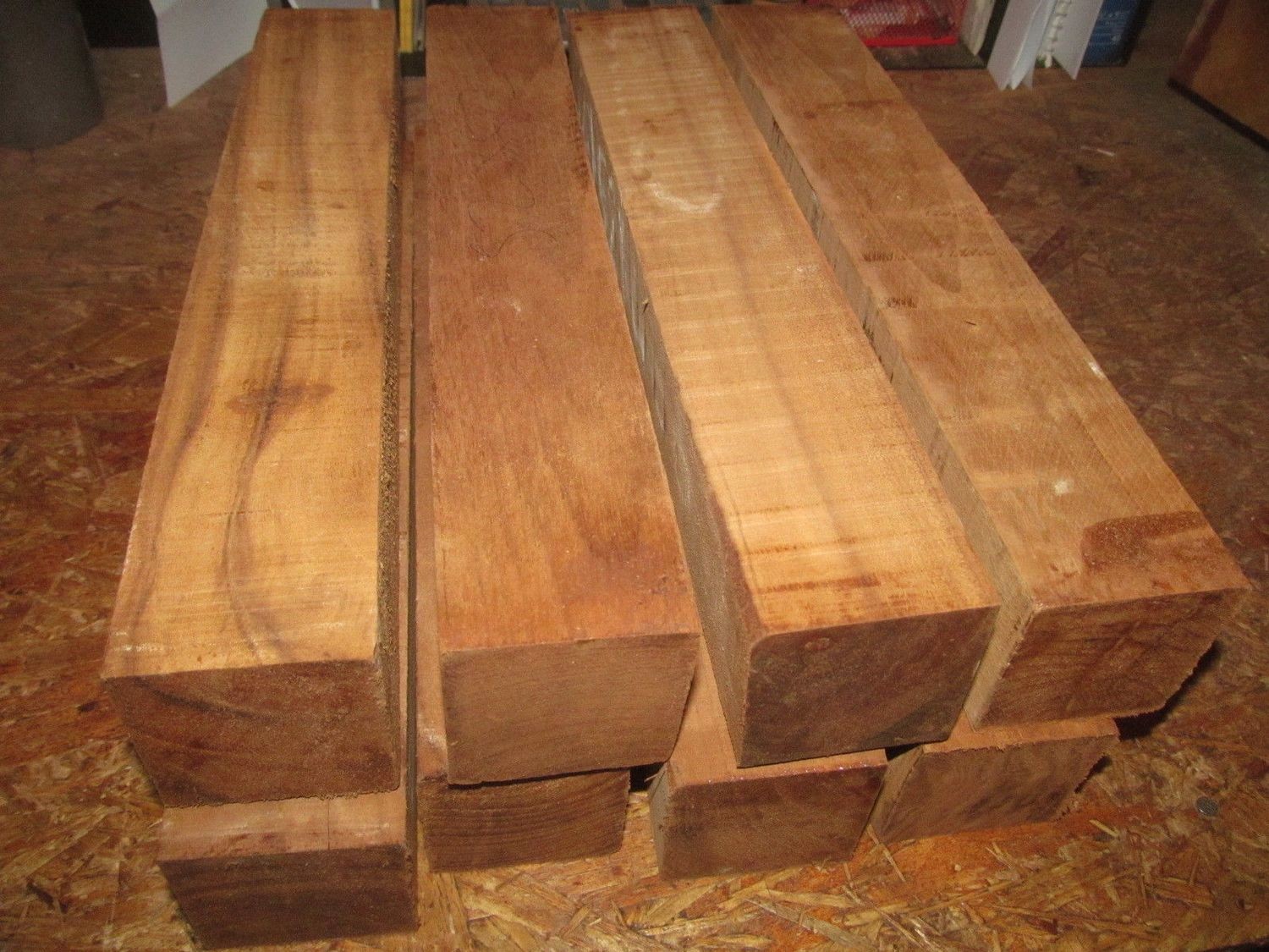 TWELVE (12)  Kiln Dried Teak Turning Blanks 2 X 2 X 6&quot;