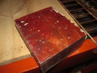 BEAUTIFUL EXOTIC BLOODWOOD BOWL BLANK 6 X 6 X 3&quot;