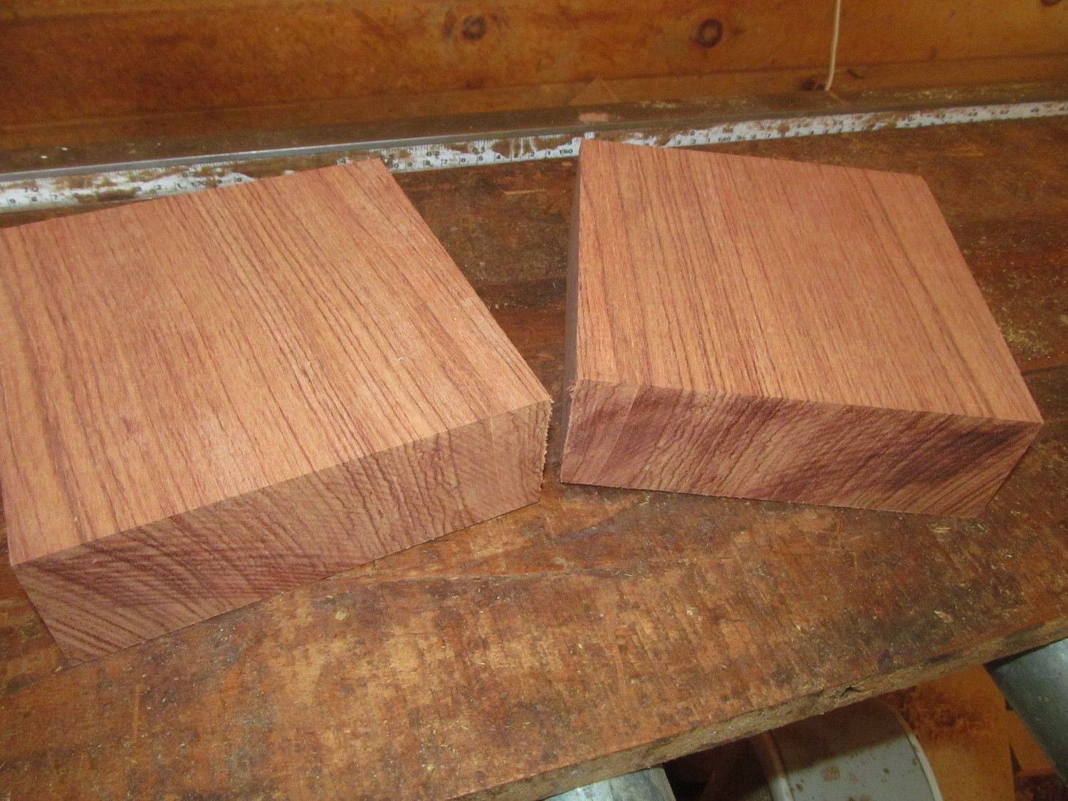 ONE Exotic Kiln Dried Bubinga Bowl/Platter Blanks 5 x 5 x 2&quot;