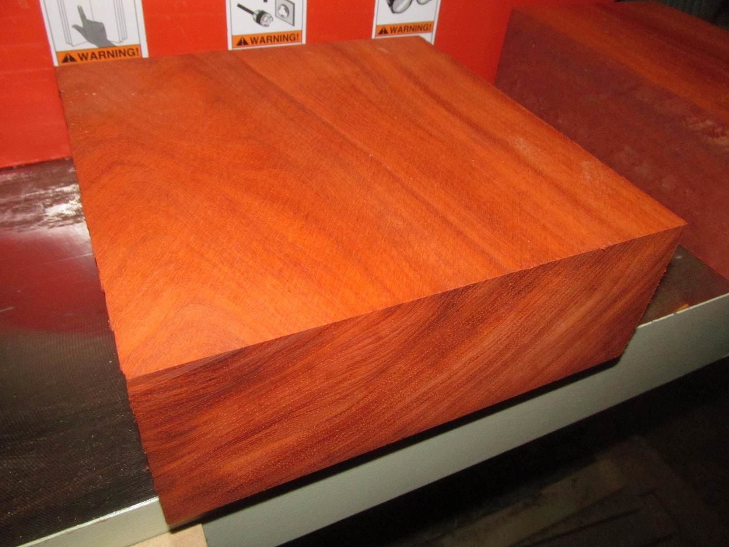 BEAUTIFUL EXOTIC AFRICAN PADAUK BOWL BLANKS 8&quot; X 8&quot; X 3&quot;