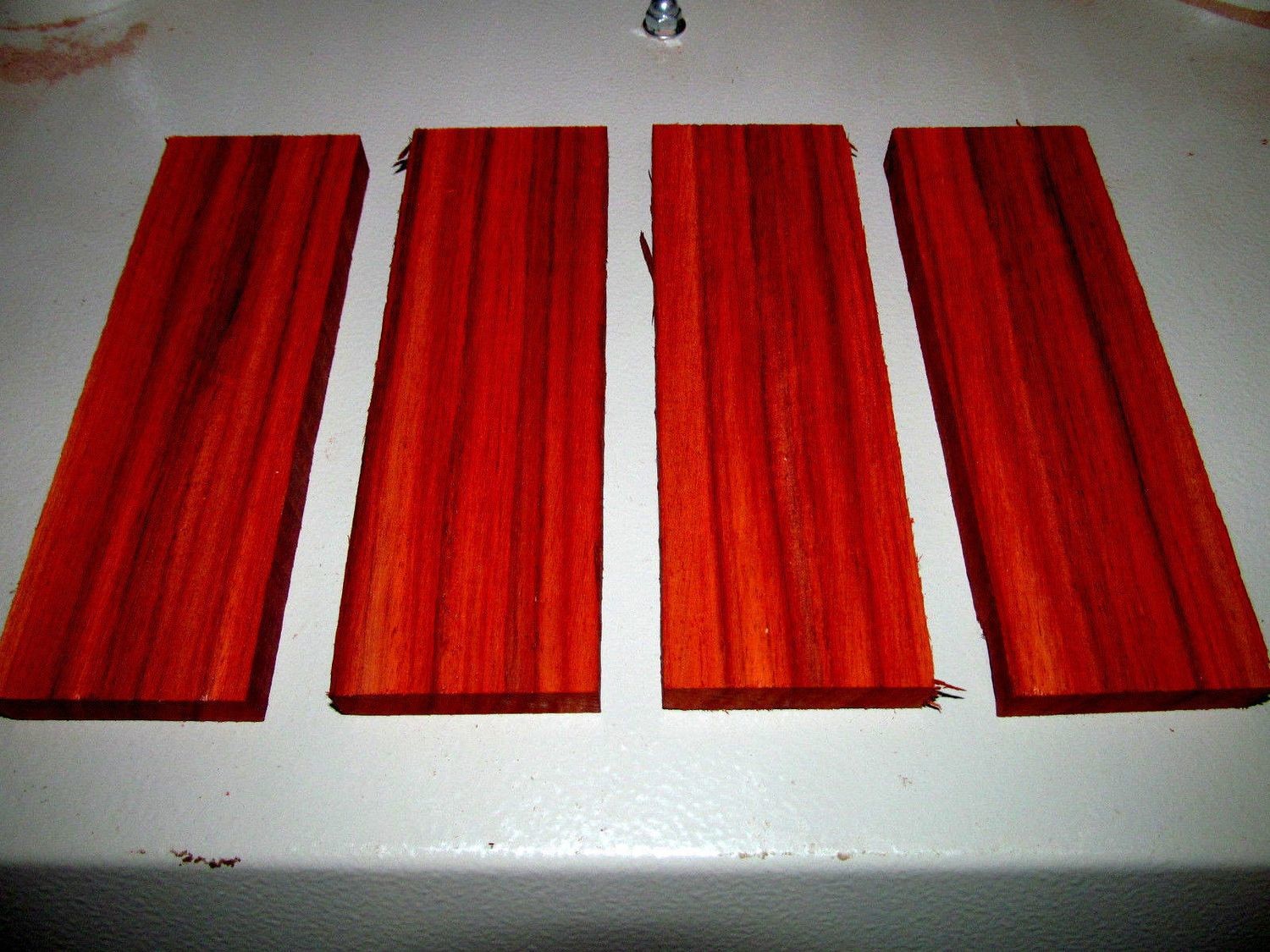2 BEAUTIFUL EXOTIC KILN DRIED PADAUK KNIFE SCALES ~6 X 2 X 1/2&quot;