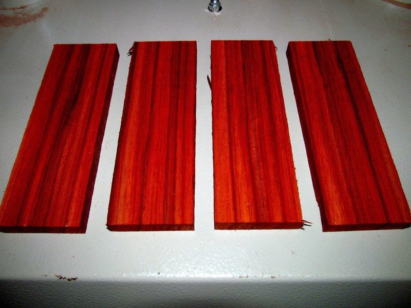 2 BEAUTIFUL EXOTIC KILN DRIED PADAUK KNIFE SCALES ~6 X 2 X 1/2&quot;
