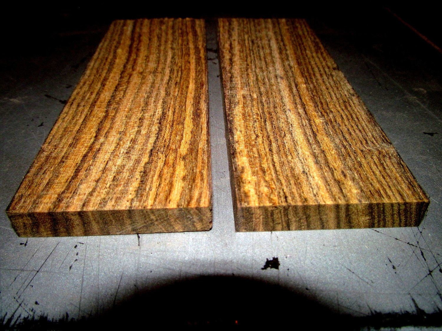 2 BEAUTIFUL EXOTIC KILN DRIED BOCOTE KNIFE SCALES ~6 X 2 X 1/2&quot;