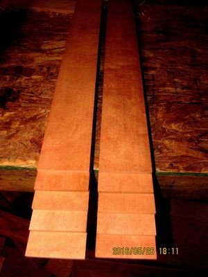16 PIECES KILN DRIED SANDED EXOTIC AFRICAN MAKORE 24 X 3 X 1/4&quot;
