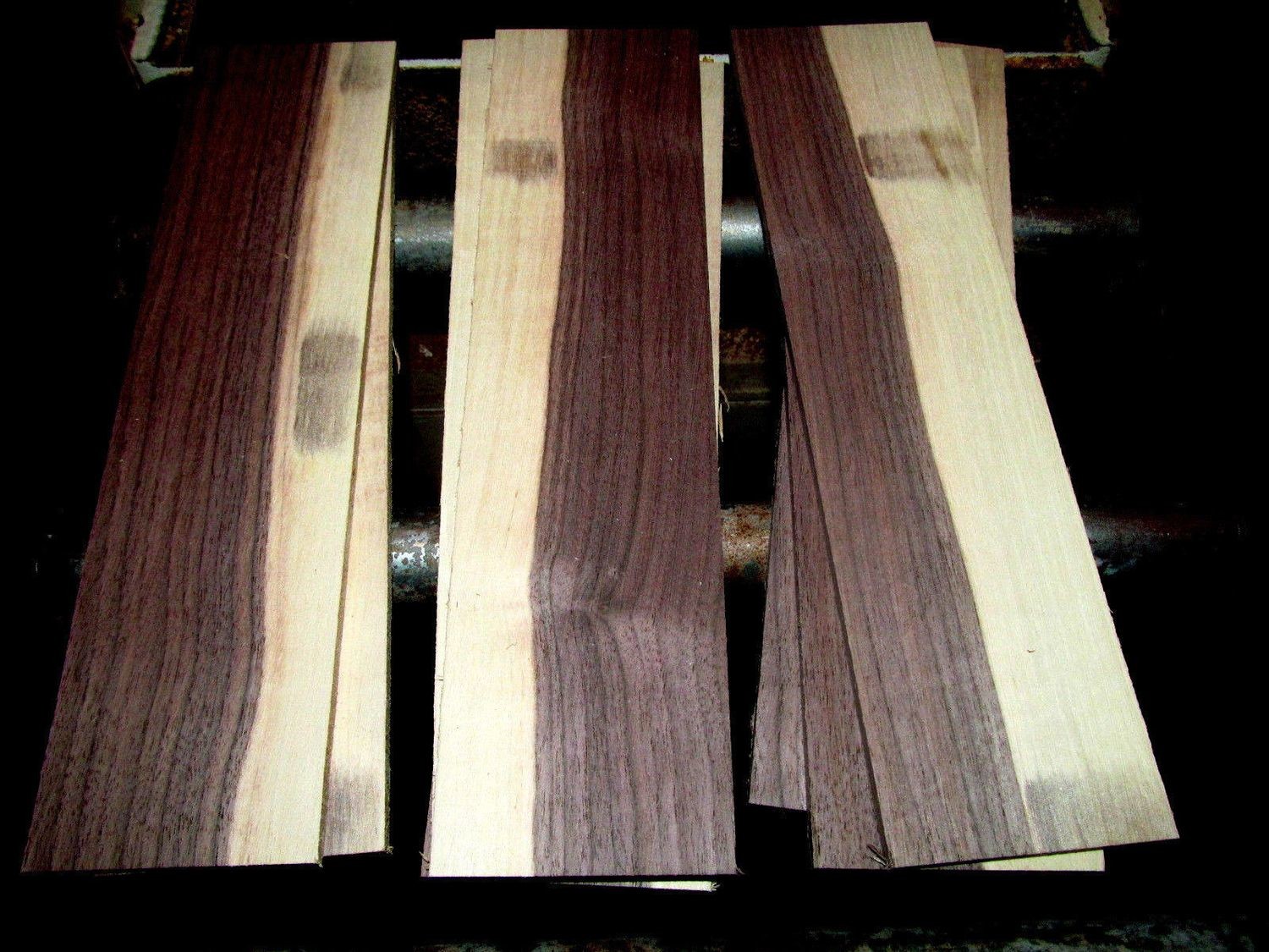 10 Pieces Thin Sappy Walnut Lumber 24 X 3 X 1/2&quot;