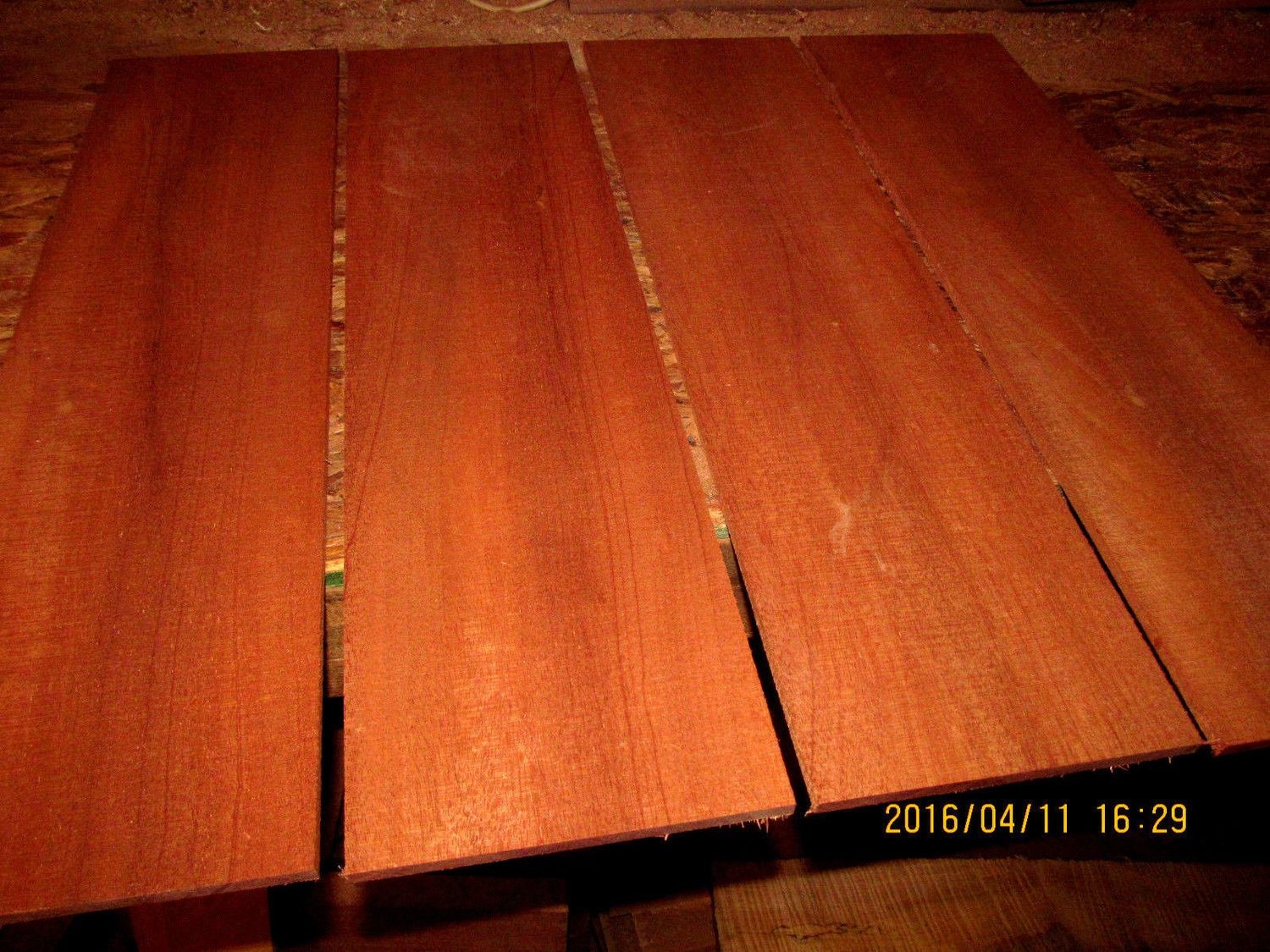 5 PIECES KILN DRIED SANDED EXOTIC AFRICAN MAHOGANY 24 X 6 X 1/4&quot;
