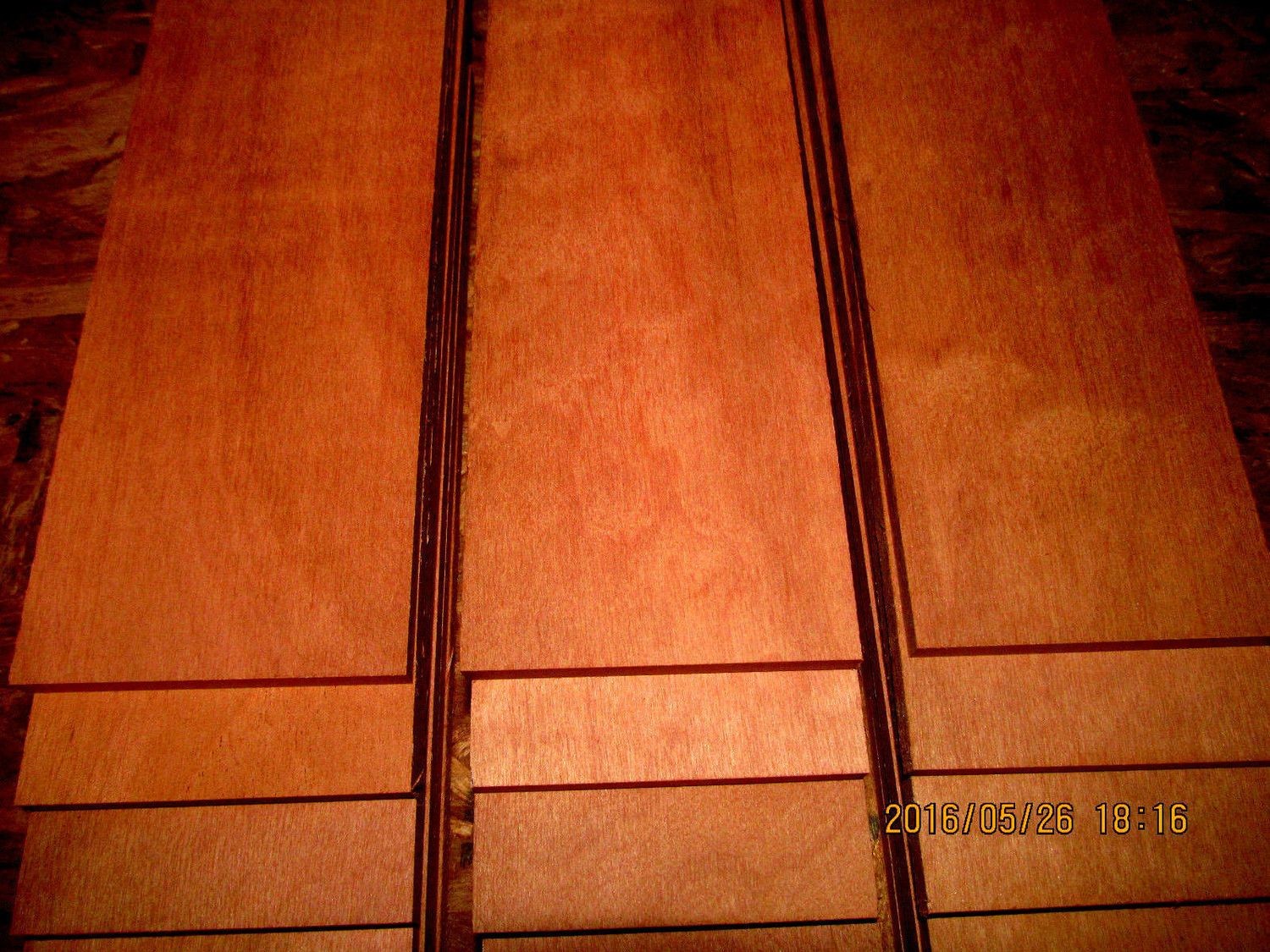 16 PIECES KILN DRIED SANDED EXOTIC AFRICAN MAKORE 12 X 3 X 1/4&quot;