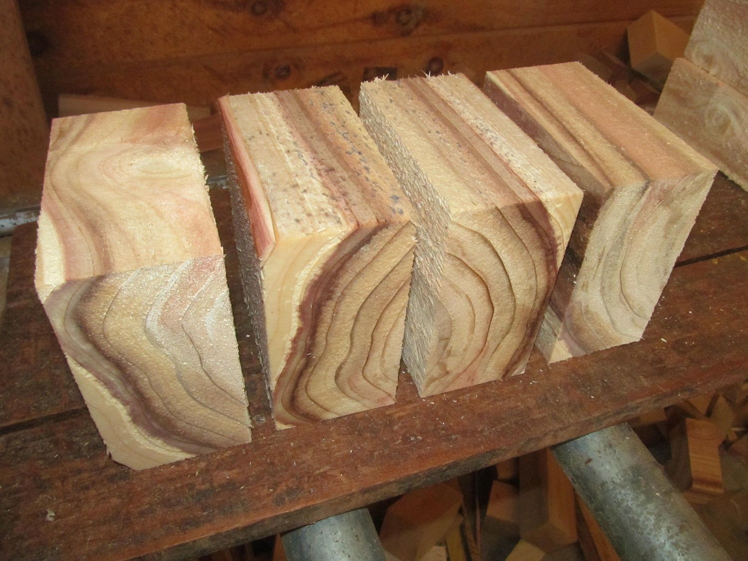 4 BEAUTIFUL CYPRESS BOWL BLANKS 6&quot; X 6&quot; X 3&quot;