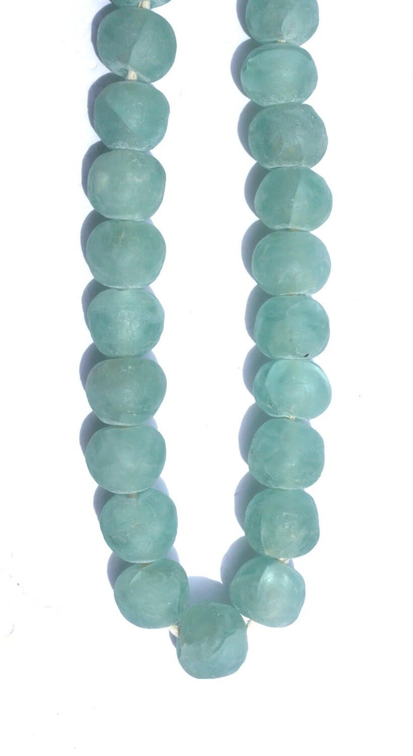 African sea glass beads