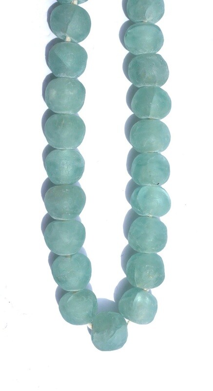 African sea glass beads
