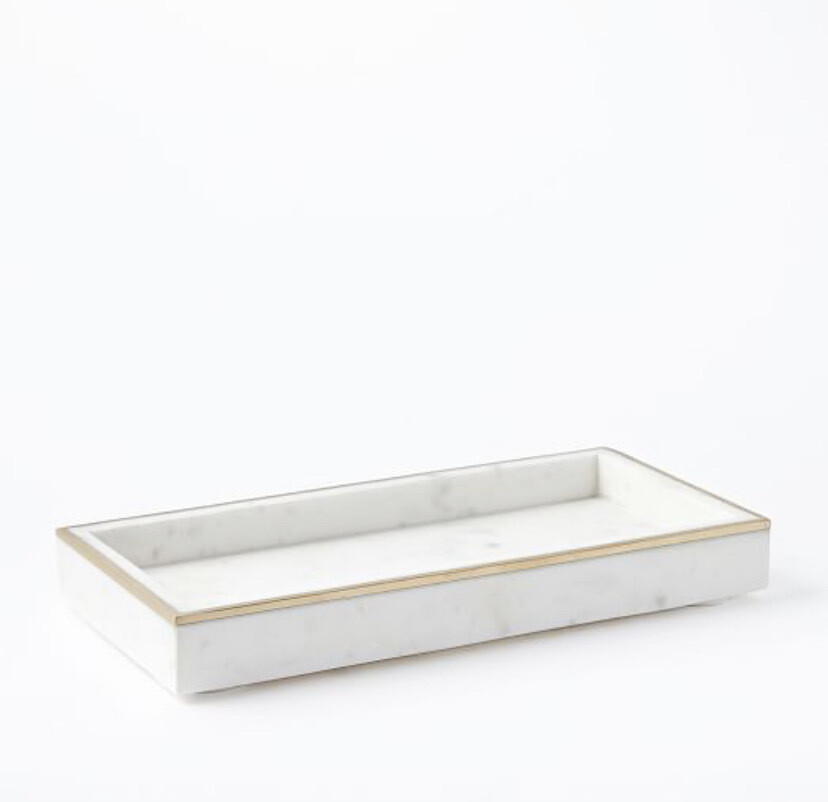 Marble brass inlayed  tray