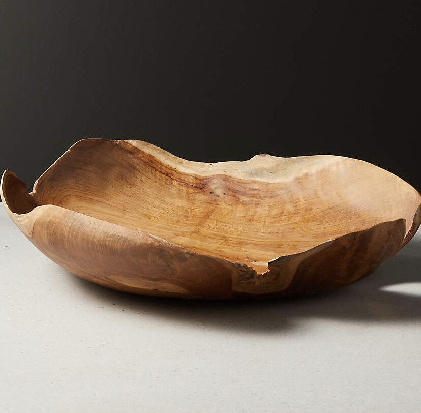 Teak Root Low Bowl