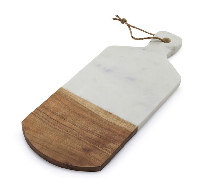 Marble + Acacia wood charcuterie board