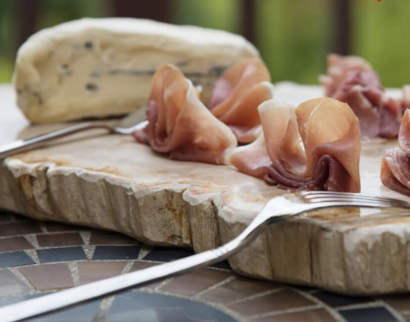 Petrified wood serving boards