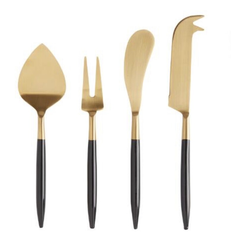 Brass + Black Cheese Knives