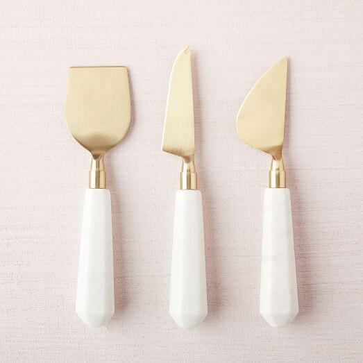 Marble Cheese Knives Set