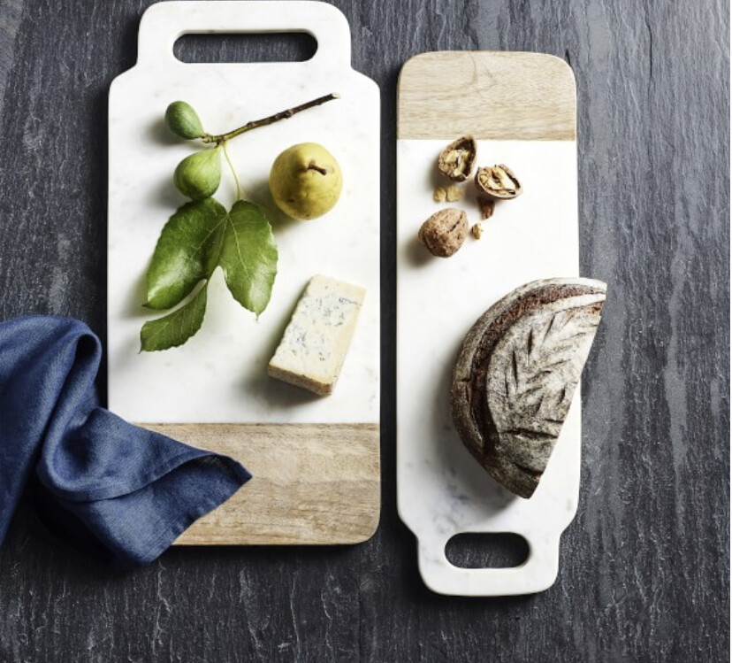 Marble and oak charcuterie board