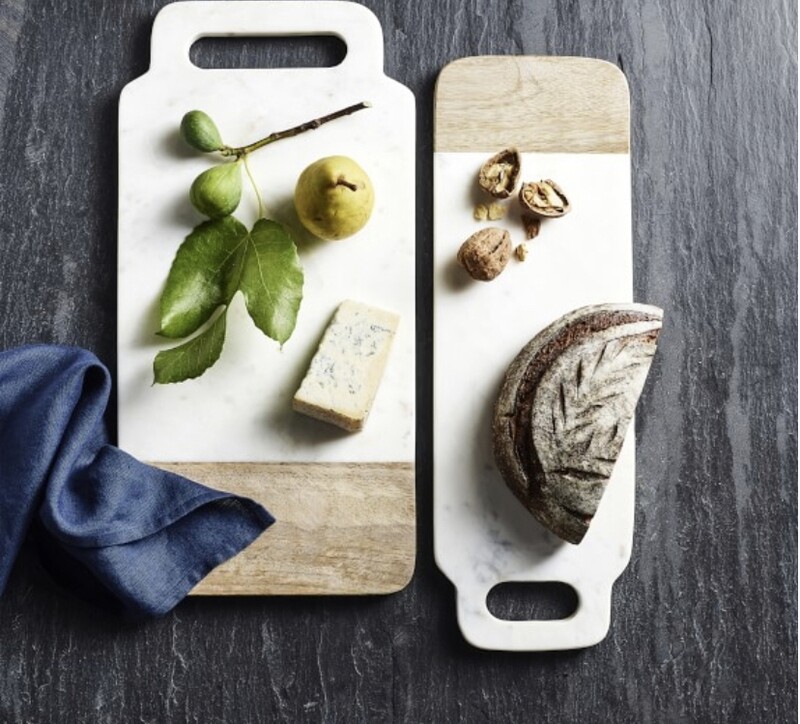 Marble and oak charcuterie board