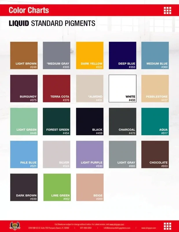 Solid Color  Liquid Epoxy Pigments