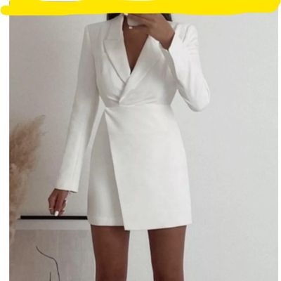 Zara COMBINATION White mini BLAZER DRESS