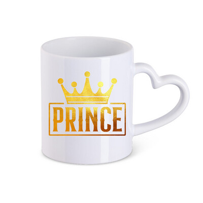 Tasse mit Herz Henkel Motiv Prince