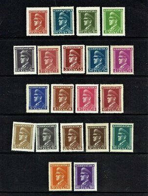 CROATIA - II.WORLD WAR - COMPLETE SET Mi.128-147 MNH