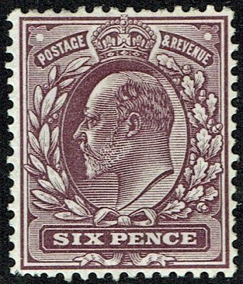 GB KING EDWARD VII, 1902, 6d DULL PURPLE, Sg.248, Mi.111Iwb, MINT