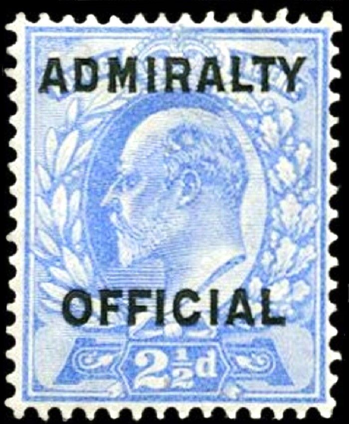 GB KING EDWARD VII ADMIRALTY OFFICIAL 2½d ULTRAMARINE, SG O105, Mi.D5I, MNH/Mint
