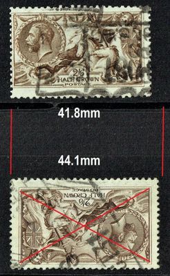GB KING GEORGE V 1913-34, ERRORS, SEAHORSE 2'6s SEPIA BROWN SG400, Type A, USED