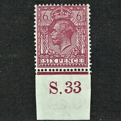 GB KING GEORGE V 1924, 6d DEEP REDDISH PURPLE Mi162X, SG426a, MNH/Mint