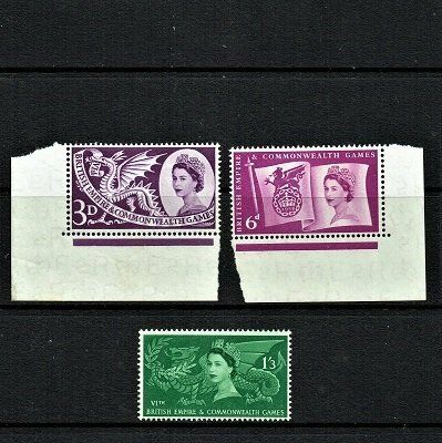 GB QUEEN ELIZABETH II 1958, COMMONWEALTH GAMES, Mi303-305, SG567-569, MNH