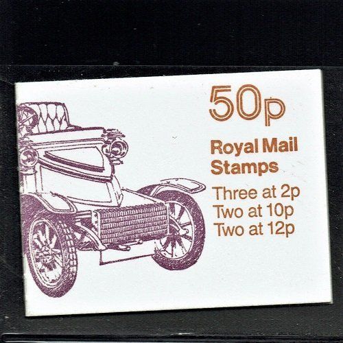 GB QUEEN ELIZABETH II DESIGN #3 1903-5 VAUXHALL 50p STAMPS BOOKLET SGFB12A - MNH