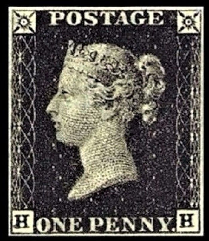 GB QUEEN VICTORIA 1840, BLACK PENNY, H-H, 4 MARGIN, MNH