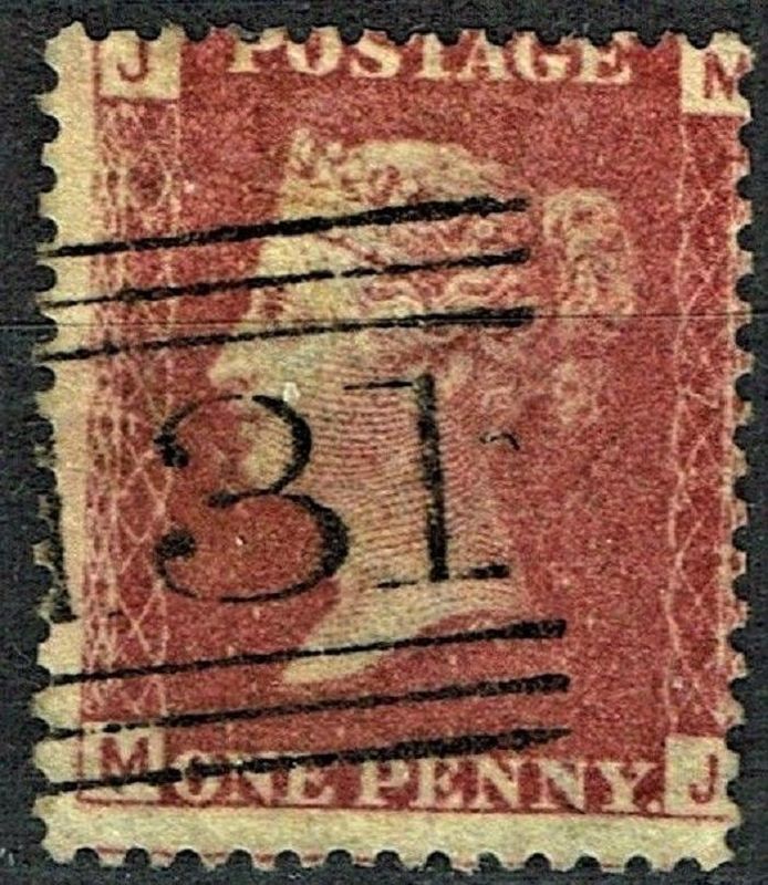 GB QUEEN VICTORIA 1841, 1d Red-Brown, SG42, Pl.72, J-M/M-J, Used