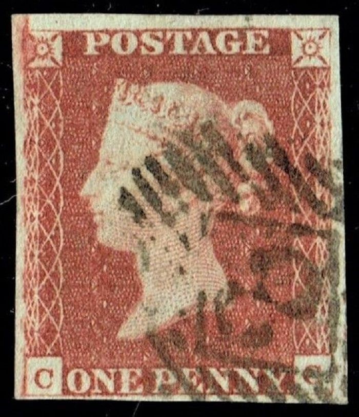 GB QUEEN VICTORIA 1841, ERRORS, SG8, 1d RED-BROWN, C-C, 4 MARGIN, Used/FU