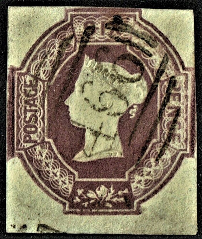GB QUEEN VICTORIA 1854, 6d PURPLE, SG 60, Mi.5b, 4 MARGIN, USED/ FINE USED
