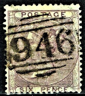 GB QUEEN VICTORIA 1856, 6d LILAC-PALE LILAC, SG68-70, Used