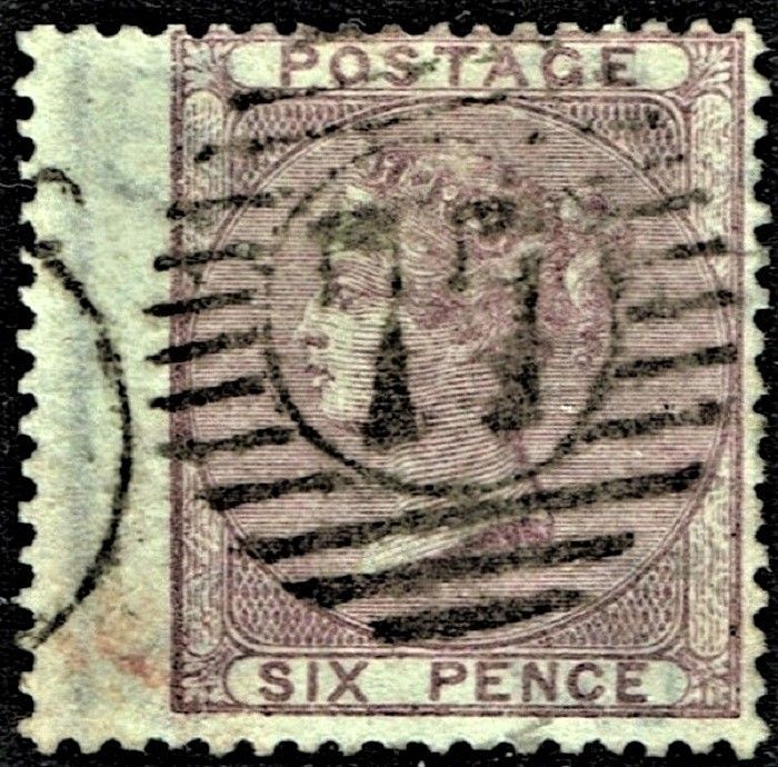 GB QUEEN VICTORIA 1856, 6d PALE LILAC, Sg.70, Mi.14ya, Used