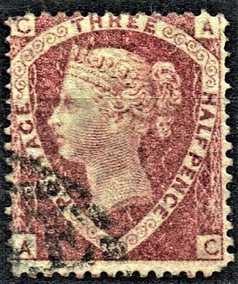 GB QUEEN VICTORIA 1860, 1½d ROSE-RED SG51, Pl.8, C-A/A-C, Used