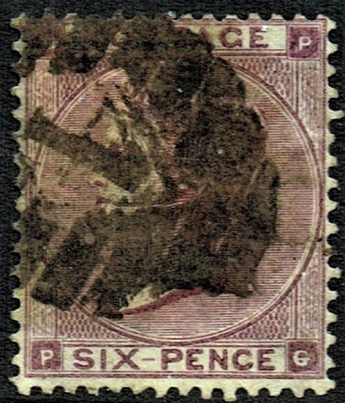 GB QUEEN VICTORIA 1862-1864, 6d DEEP LILAC, SG 83, Mi.20Ia, HYPHEN, G-P/P-G, USED