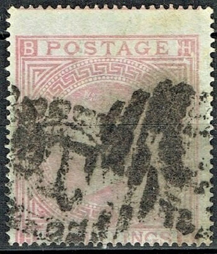 GB QUEEN VICTORIA 1867, 5s PALE ROSE, Pl.1, SG 127, Mi.35a, B-H/H-B, USED